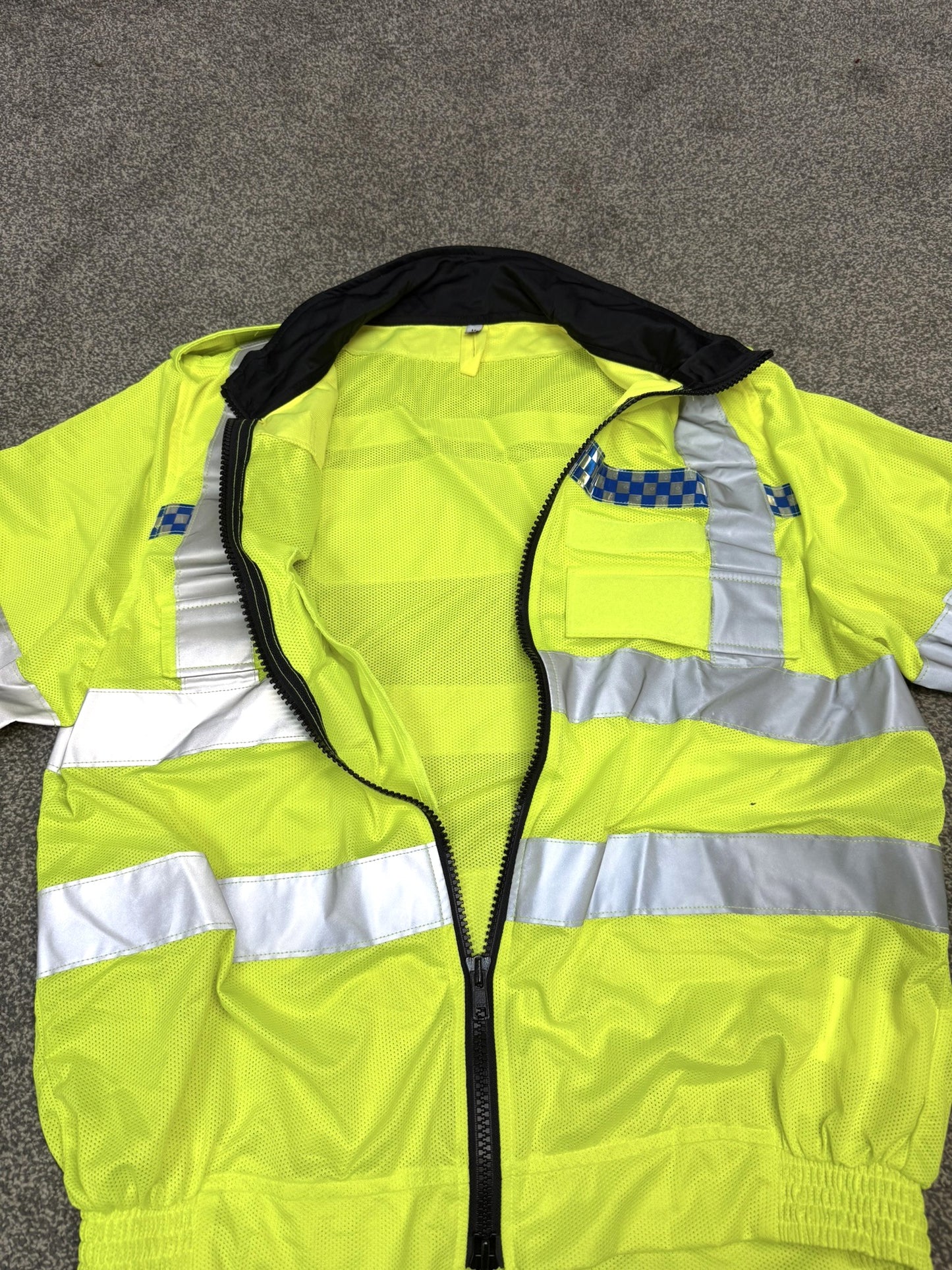 Ex Police Hi Vis Mesh Cycle Jacket Cycling Security Riding - MEDIUM