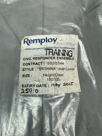 Ex Police NEW Remploy Britannia Training Under Coverall Suit CBRN Rubber Cuffs