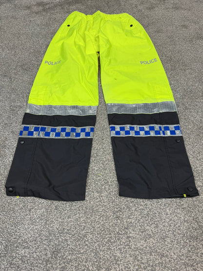 Ex Police PSNI Waterproof Hi Vis Over Trousers BADGED Collector TV / Film Display