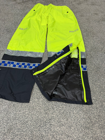 Ex Police PSNI Waterproof Hi Vis Over Trousers BADGED Collector TV / Film Display