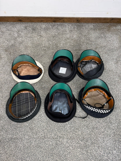 6x Ex Police Peak Cap Bowler Hat Job Lot Theatre Headwear Uniform Film Prop Lot