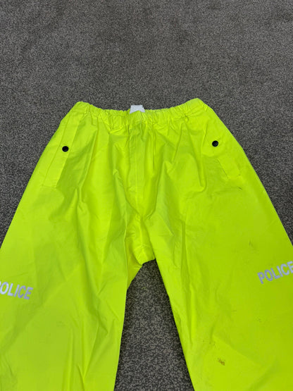 Ex Police PSNI Waterproof Hi Vis Over Trousers BADGED Collector TV / Film Display