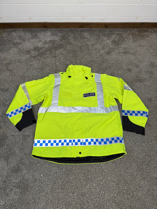 Ex Police PSNI Waterproof Hi Vis Jacket Coat BADGED Collector TV / Film Display