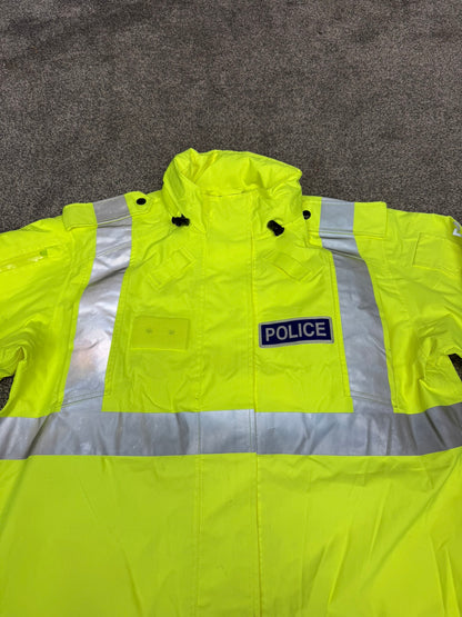 Ex Police PSNI Waterproof Hi Vis Jacket Coat BADGED Collector TV / Film Display