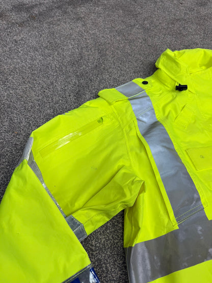 Ex Police PSNI Waterproof Hi Vis Jacket Coat BADGED Collector TV / Film Display