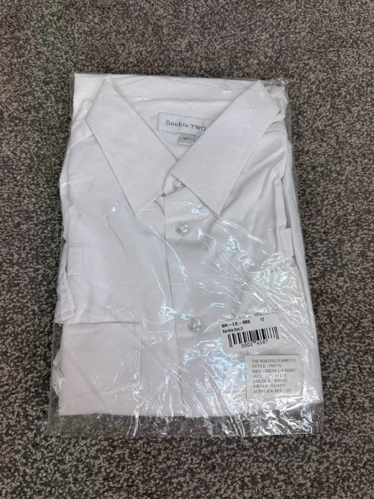 NEW Men's White Shirt Long Sleeve 17" Ex Police Collectors Film / TV Uniform