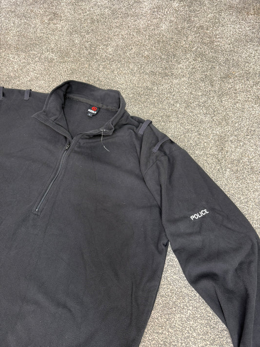 BADGED Ex Police Keela Black Micro Fleece Lightweight Top - LRG