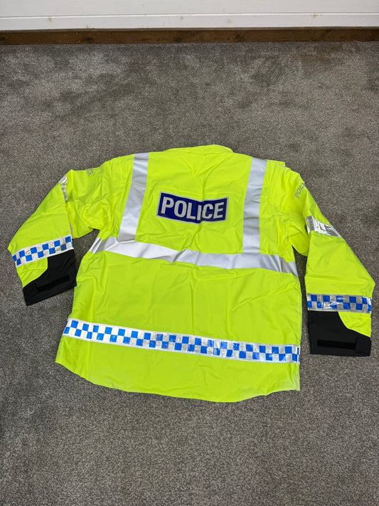 Ex Police PSNI Waterproof Hi Vis Jacket Coat XXL - BADGED Collector TV / Film Display