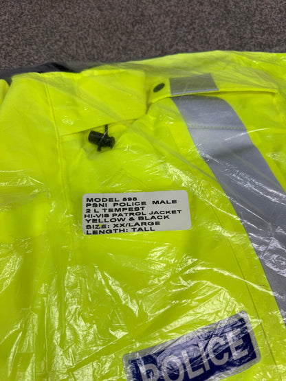 Ex Police PSNI Waterproof Hi Vis Jacket Coat XXL - BADGED Collector TV / Film Display