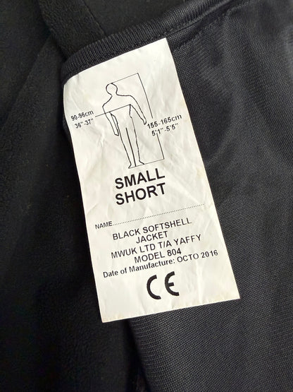 Ex Police Black Soft Shell Fleece Jacket SMALL - BADGED Security Patrol TV Film