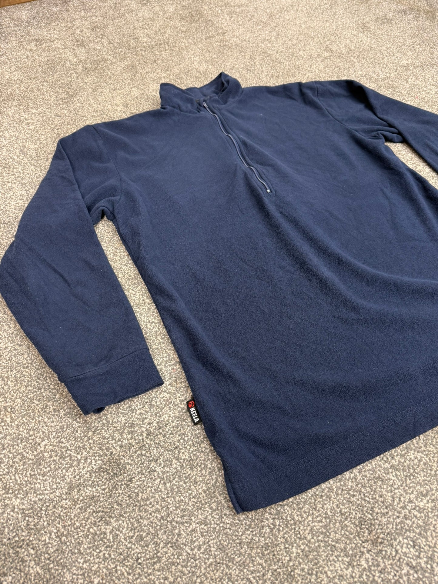Keela Micro Fleece Navy Blue Lightweight Ex Police Hiking Work Baselayer Top
