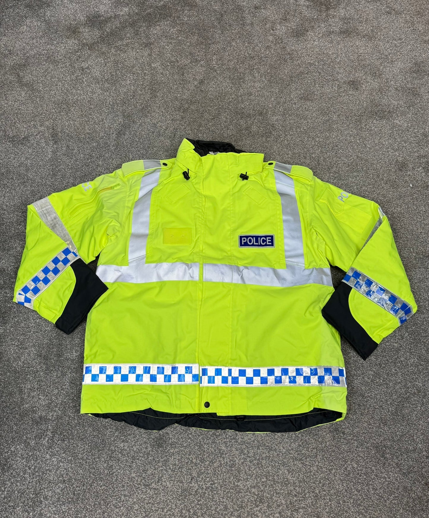 Ex Police PSNI Waterproof Hi Vis Jacket Coat XXL - BADGED Collector TV / Film Display