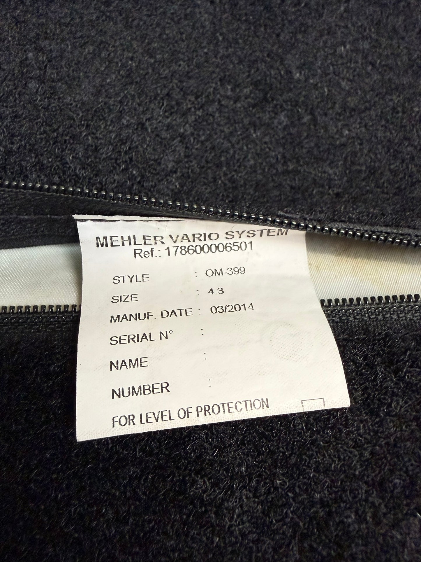 Ex Police Mehler Body Armour Stab Vest LARGE Anti Stab & Ballistic HG1A & KR1