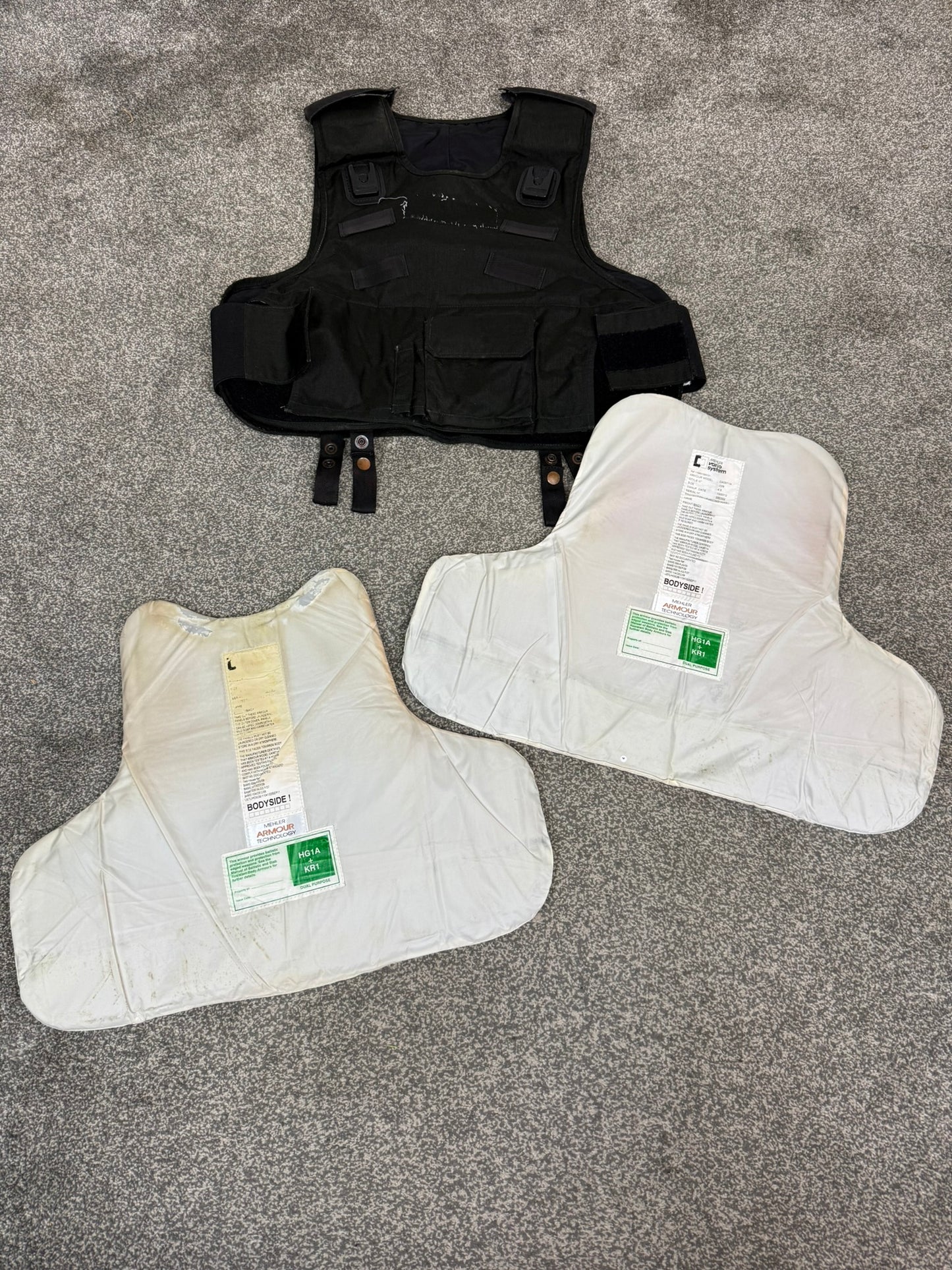 Ex Police Mehler Body Armour Stab Vest LARGE Anti Stab & Ballistic HG1A & KR1