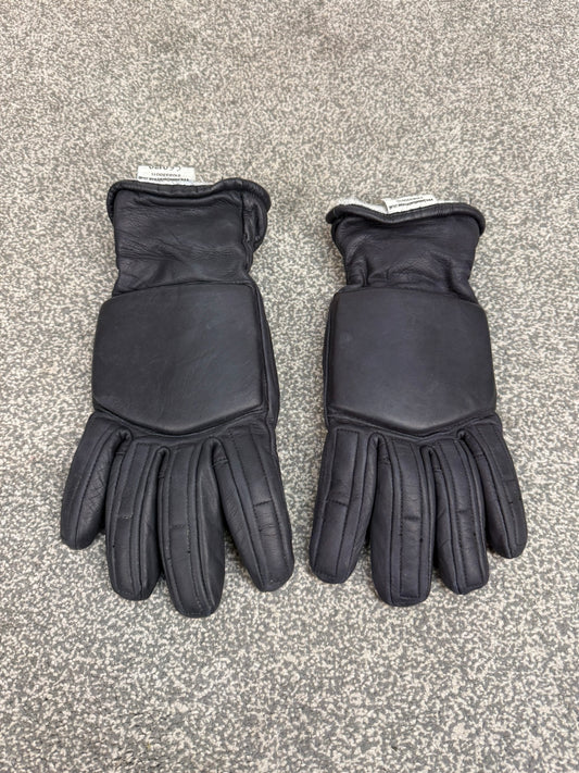 Ex Police Riot PSU Leather Gloves Padded Lined Size 10 Security Winter Patrol