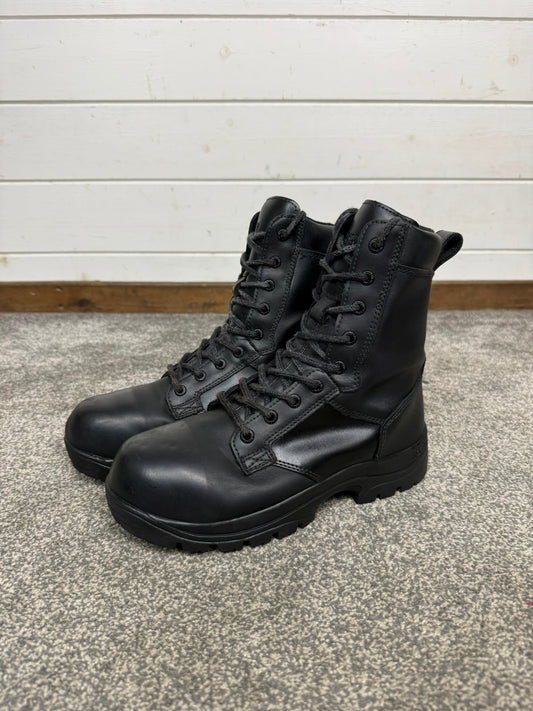 Magnum Elite Shield Met Black Leather Combat Boots UK 6 Ex Police Security Work