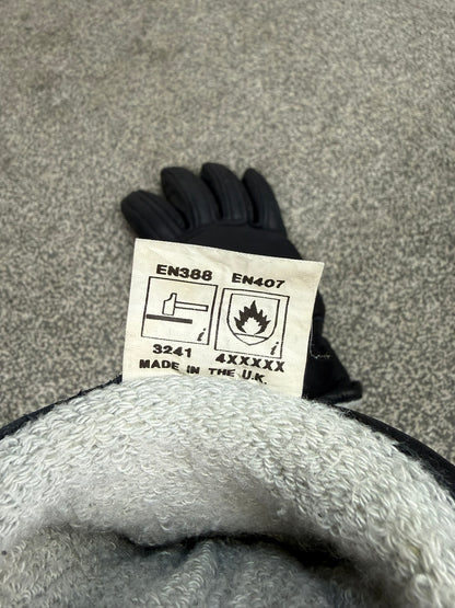 Ex Police Riot PSU Leather Gloves Padded Lined Size 10 Security Winter Patrol