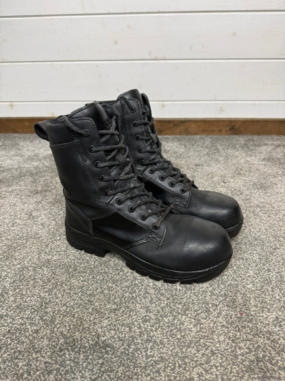 Magnum Elite Shield Met Black Leather Combat Boots UK 6 Ex Police Security Work