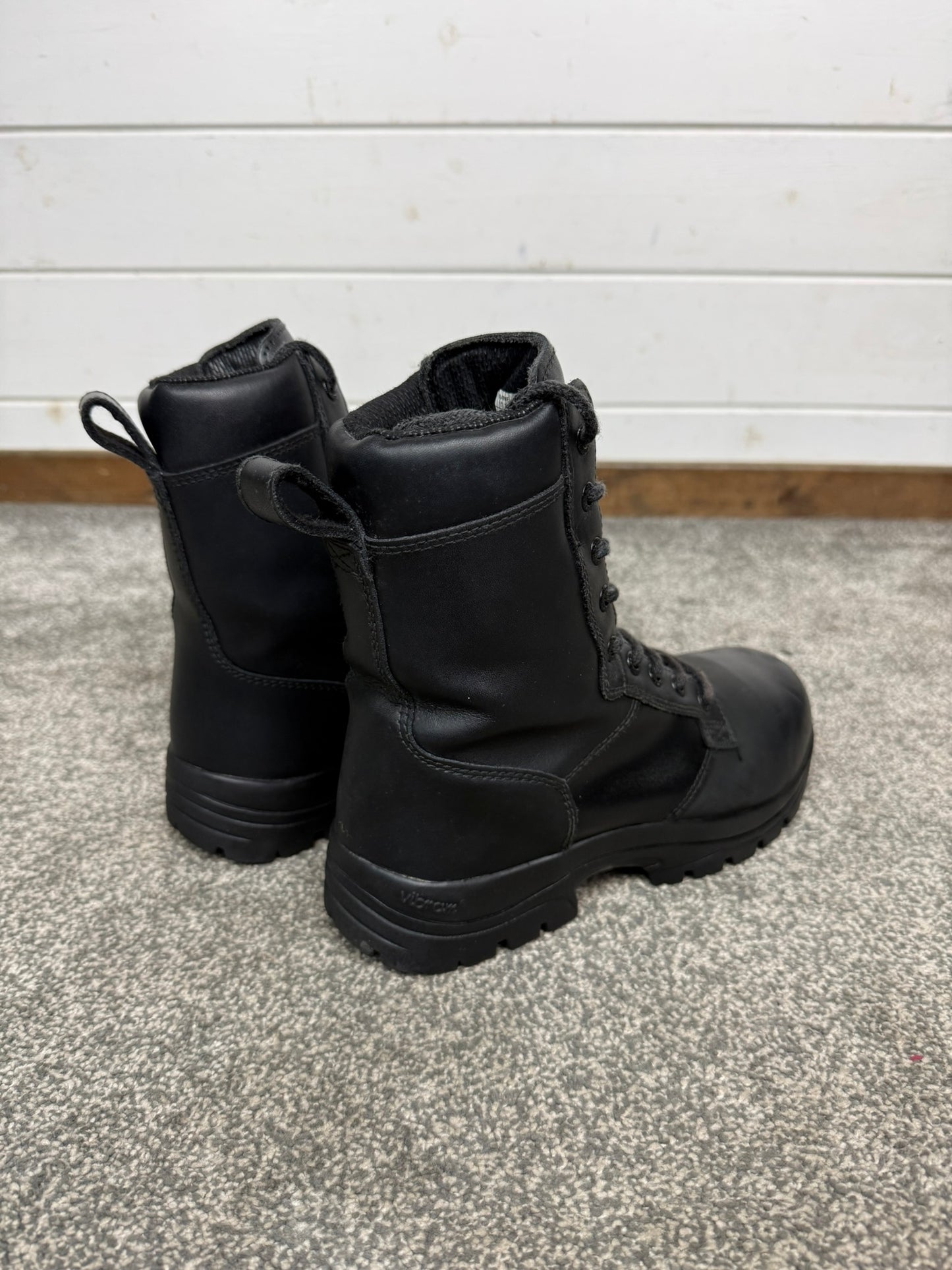 Magnum Elite Shield Met Black Leather Combat Boots UK 6 Ex Police Security Work