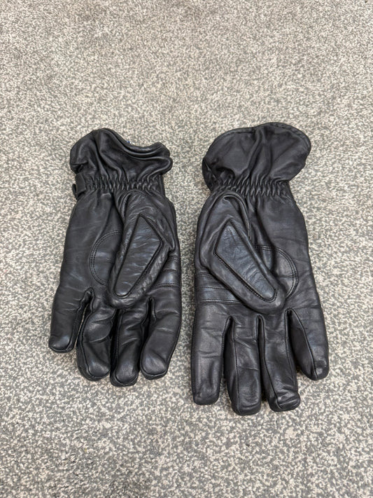 Ex MET Police Black Leather Riot Gloves Public Order Motorcycle Obsolete