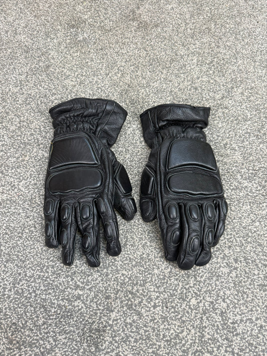 Ex Police MLA Defender Leather Riot Gloves Motorcycle Biker Paintball Airsoft Security
