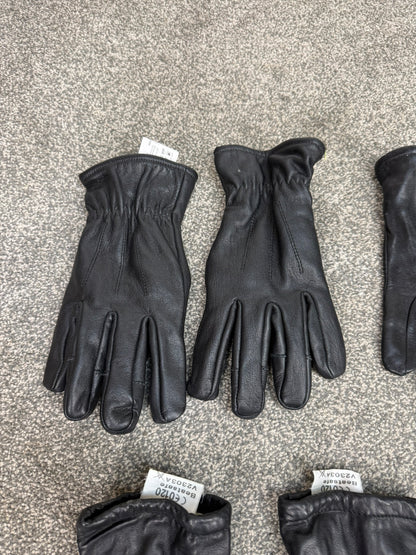 4x Ex Police Black Leather Gloves Job Lot Security Bundle
