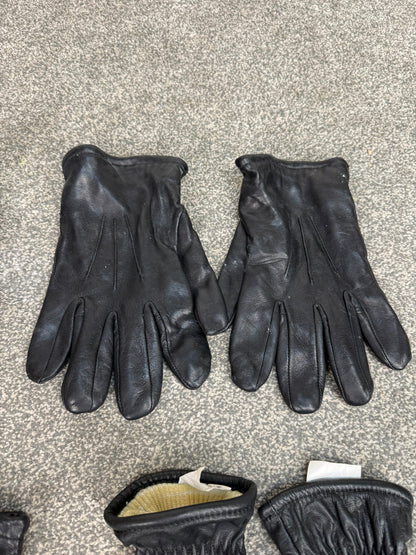 4x Ex Police Black Leather Gloves Job Lot Security Bundle