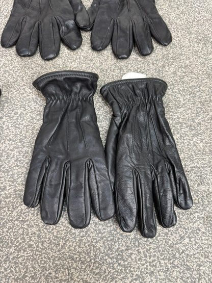 4x Ex Police Black Leather Gloves Job Lot Security Bundle