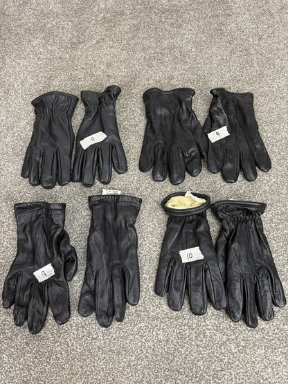 4x Ex Police Black Leather Gloves Job Lot Security Bundle