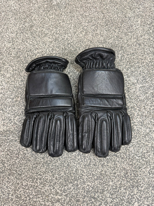 Ex Police Leather Riot Padded Gloves Motorcycle Paintball Airsoft
