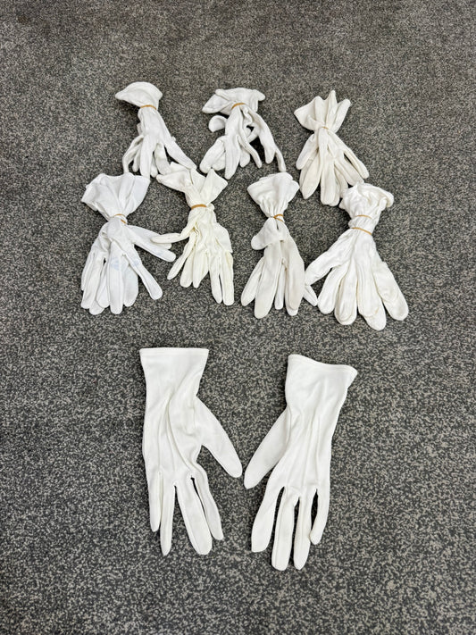 8x Ex Police Ceremonial Parade White Gloves Pairs Job Lot Bundle