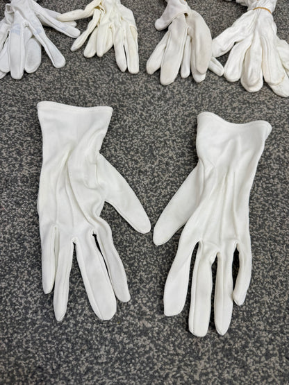 8x Ex Police Ceremonial Parade White Gloves Pairs Job Lot Bundle