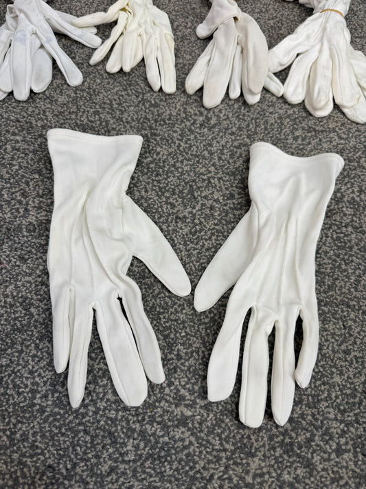 8x Ex Police Ceremonial Parade White Gloves Pairs Job Lot Bundle