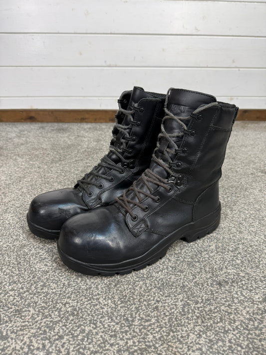 Ex Police Magnum Elite Shield Combat Boots Black Leather UK 9 Security