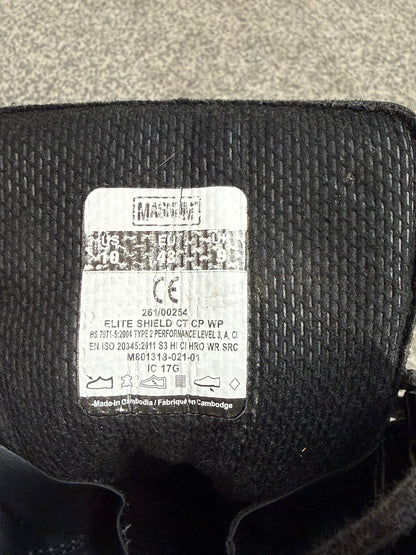 Ex Police Magnum Elite Shield Combat Boots Black Leather UK 9 Security