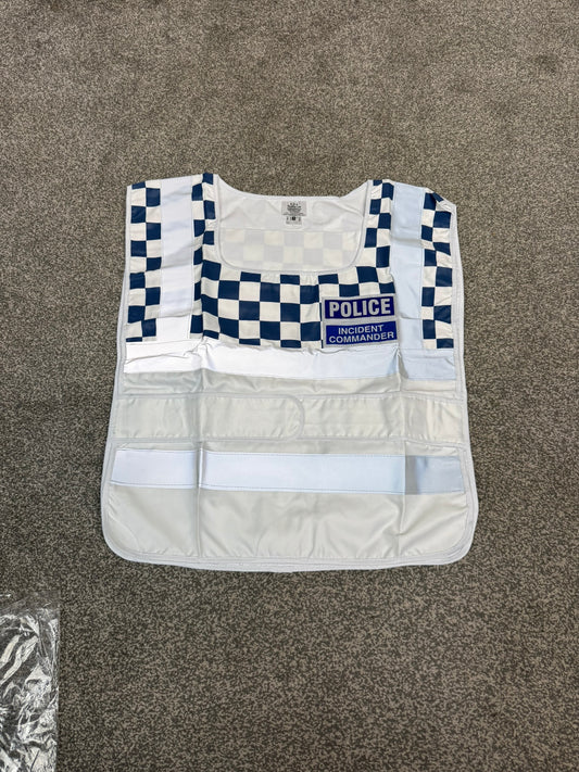 NEW Ex Police Incident Commander White Vest Tabard Film TV Collector Display
