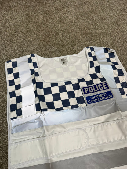 NEW Ex Police Incident Commander White Vest Tabard Film TV Collector Display