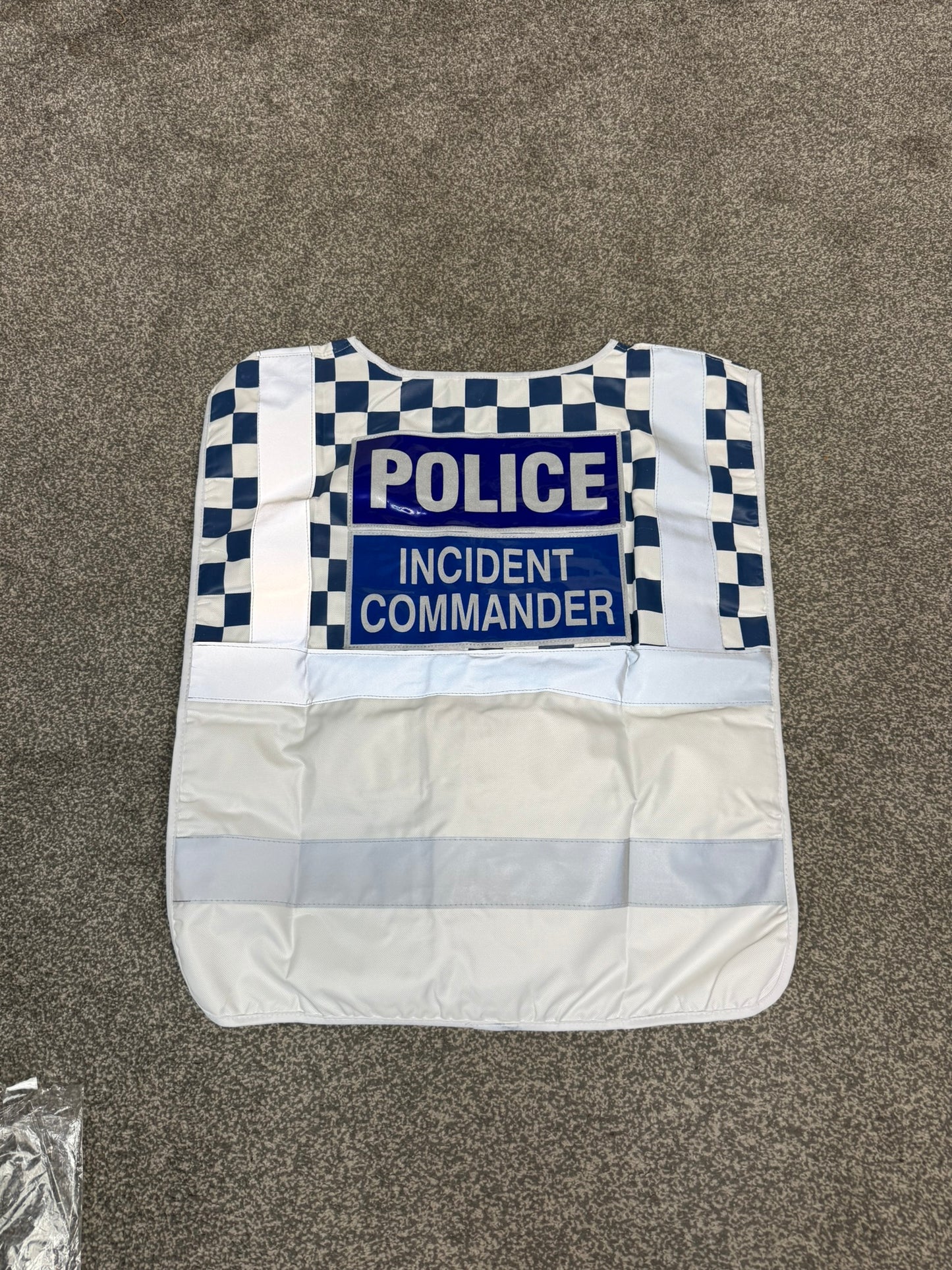NEW Ex Police Incident Commander White Vest Tabard Film TV Collector Display