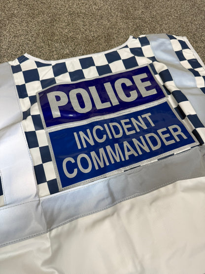 NEW Ex Police Incident Commander White Vest Tabard Film TV Collector Display
