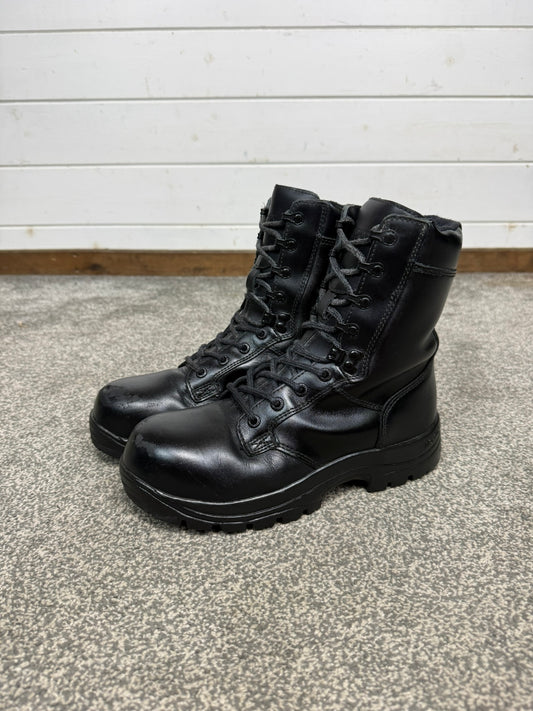 Ex Police Magnum Elite Shield Combat Boots Black Leather UK 6 Security Work