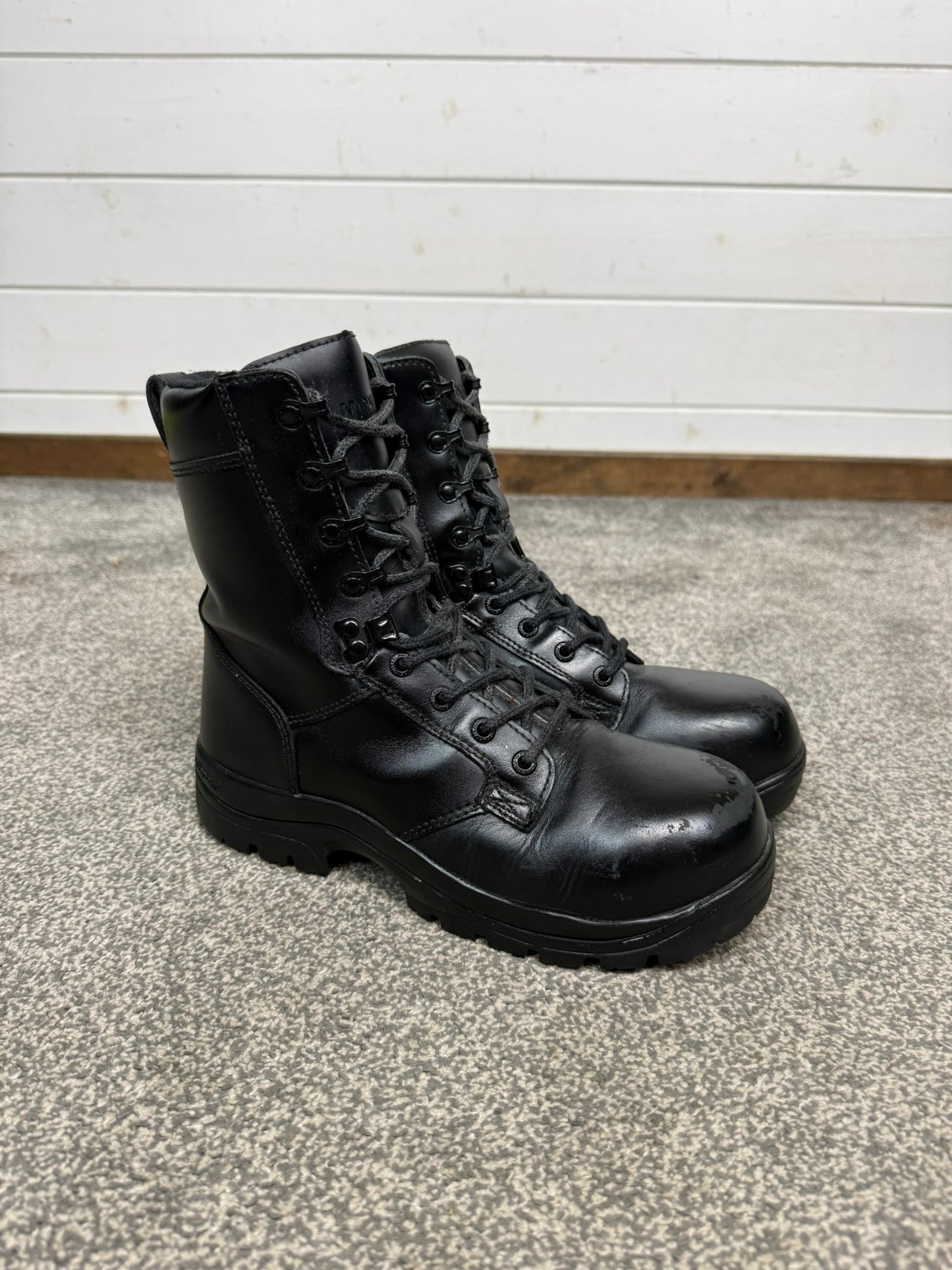Ex Police Magnum Elite Shield Combat Boots Black Leather UK 6 Security Work
