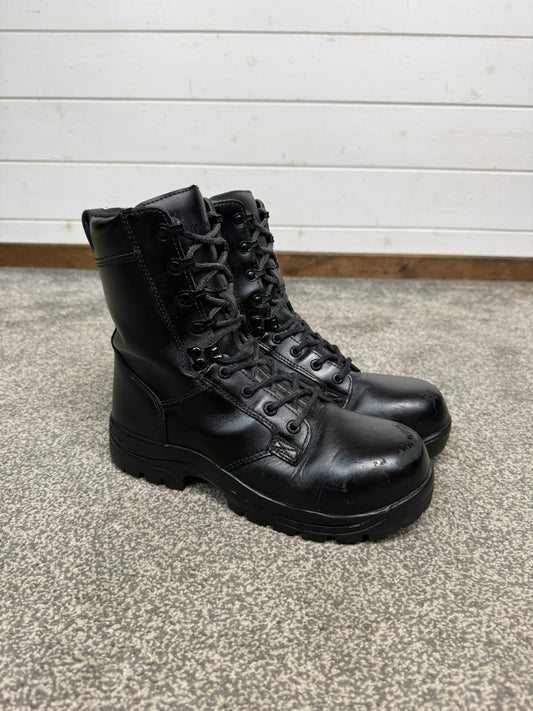Ex Police Magnum Elite Shield Combat Boots Black Leather UK 6 Security Work