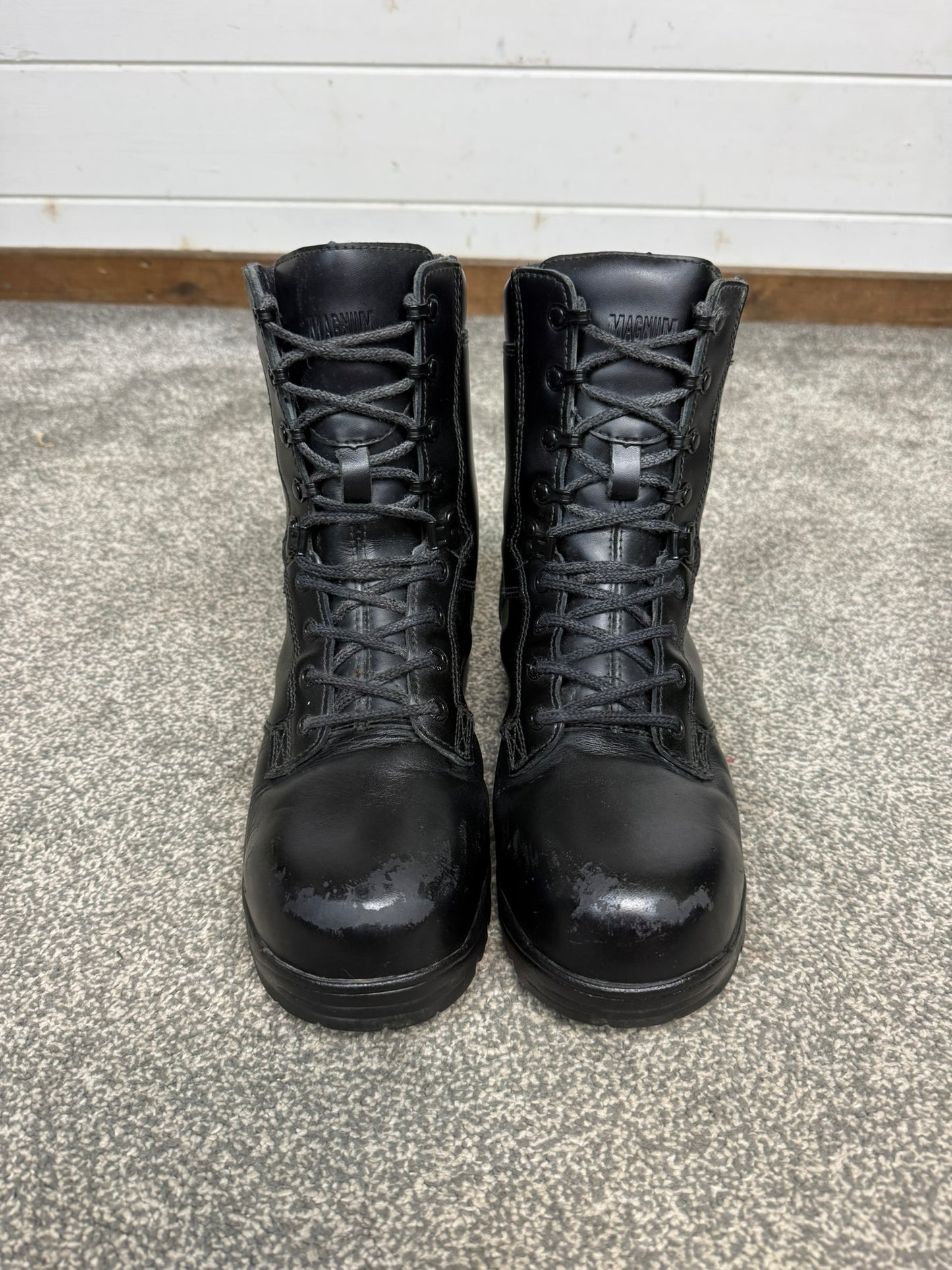 Ex Police Magnum Elite Shield Combat Boots Black Leather UK 6 Security Work