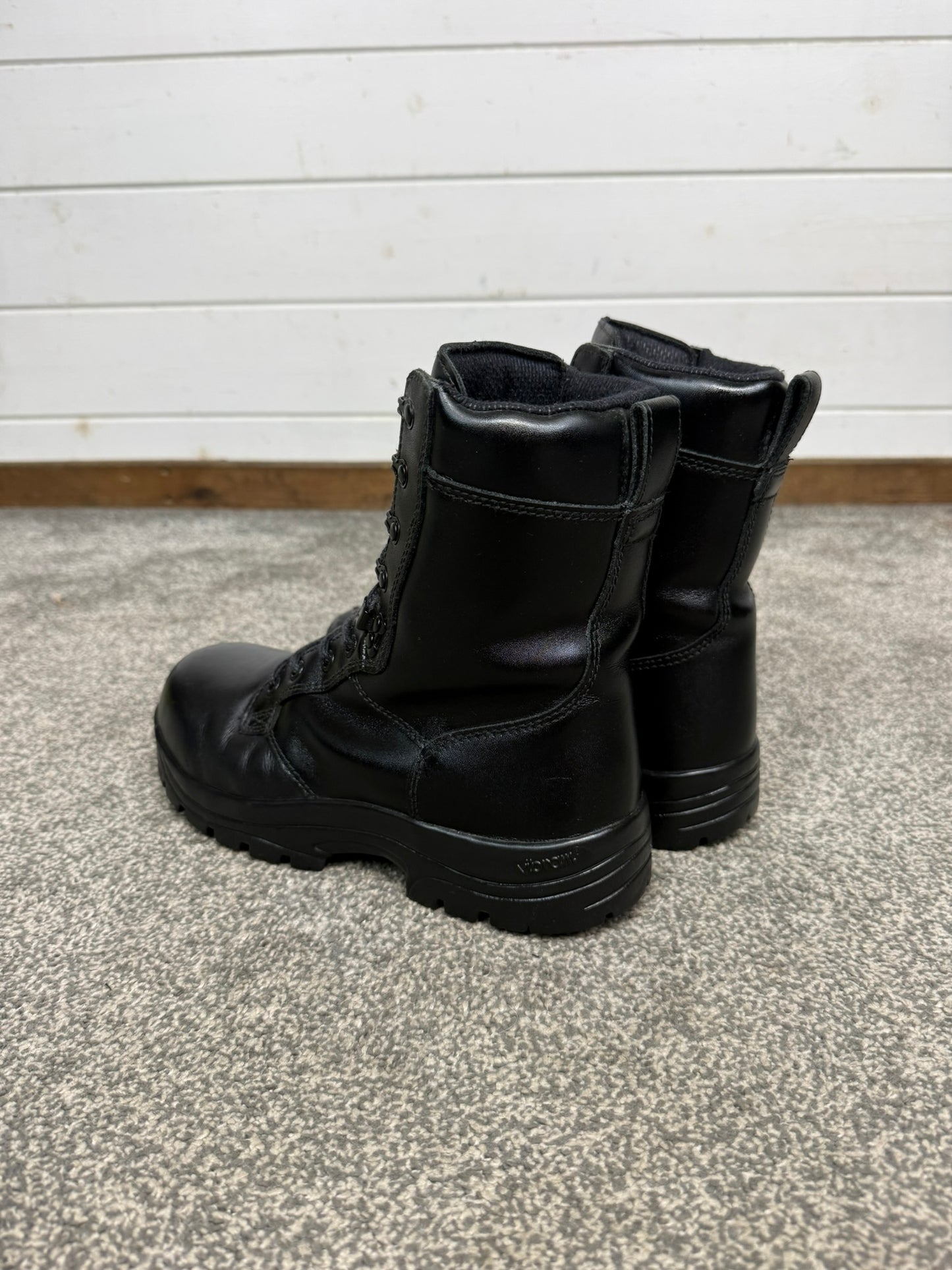 Ex Police Magnum Elite Shield Combat Boots Black Leather UK 6 Security Work