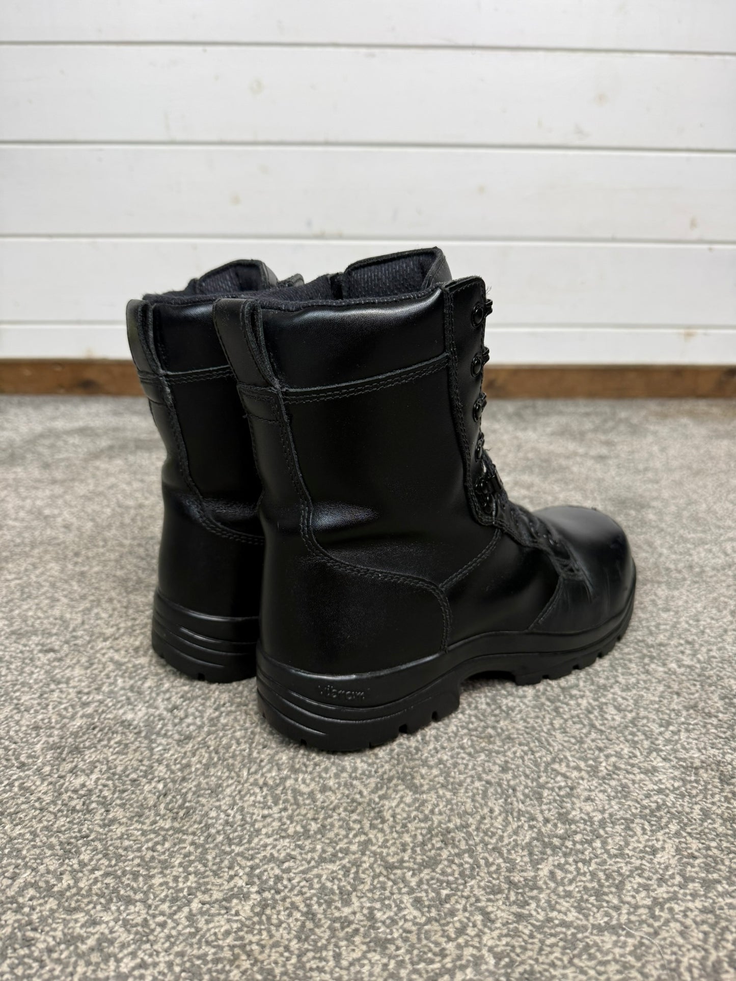 Ex Police Magnum Elite Shield Combat Boots Black Leather UK 6 Security Work