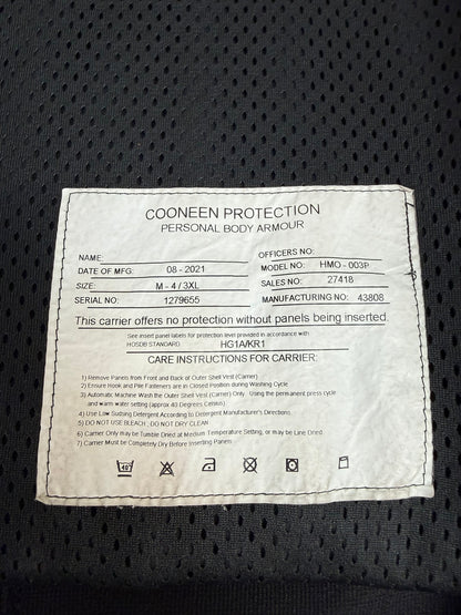 Ex Police Cooneen Body Armour Vest VGC Anti Stab & Ballistic HG1A & KR1 - LARGE