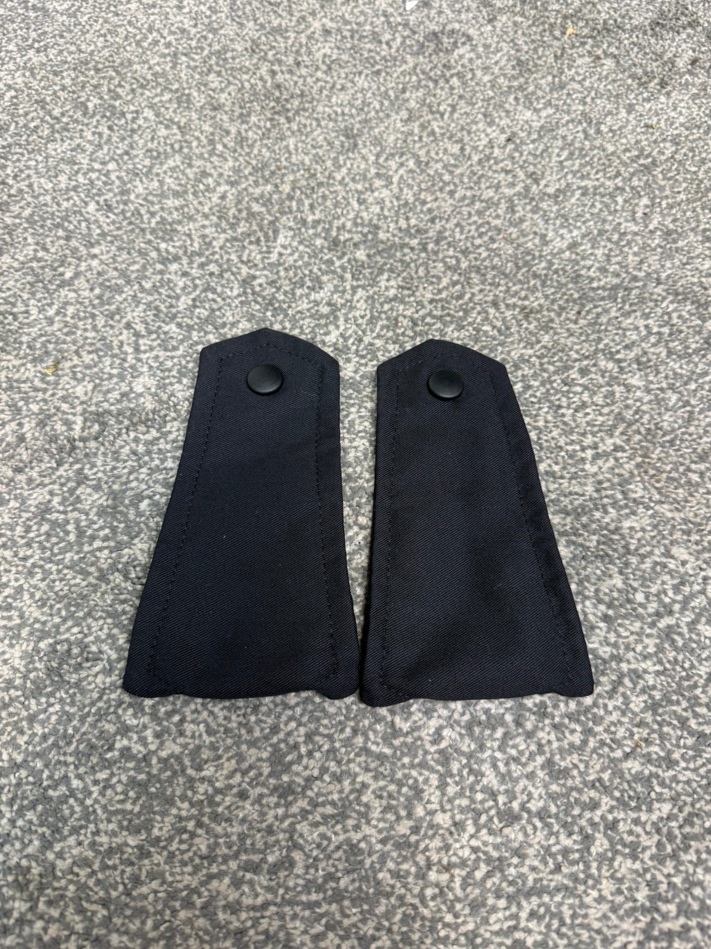 Ex Police Black Shoulder Epaulettes PAIR Prison Film Security Uniform