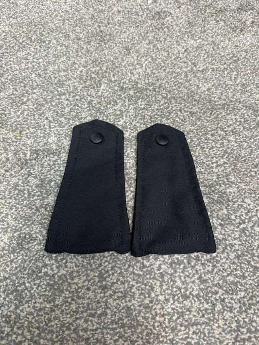 Ex Police Black Shoulder Epaulettes PAIR Prison Film Security Uniform
