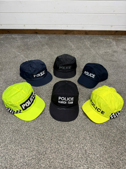 6x Ex Police Baseball Cap Job Lot Collectors Display Film TV Uniform