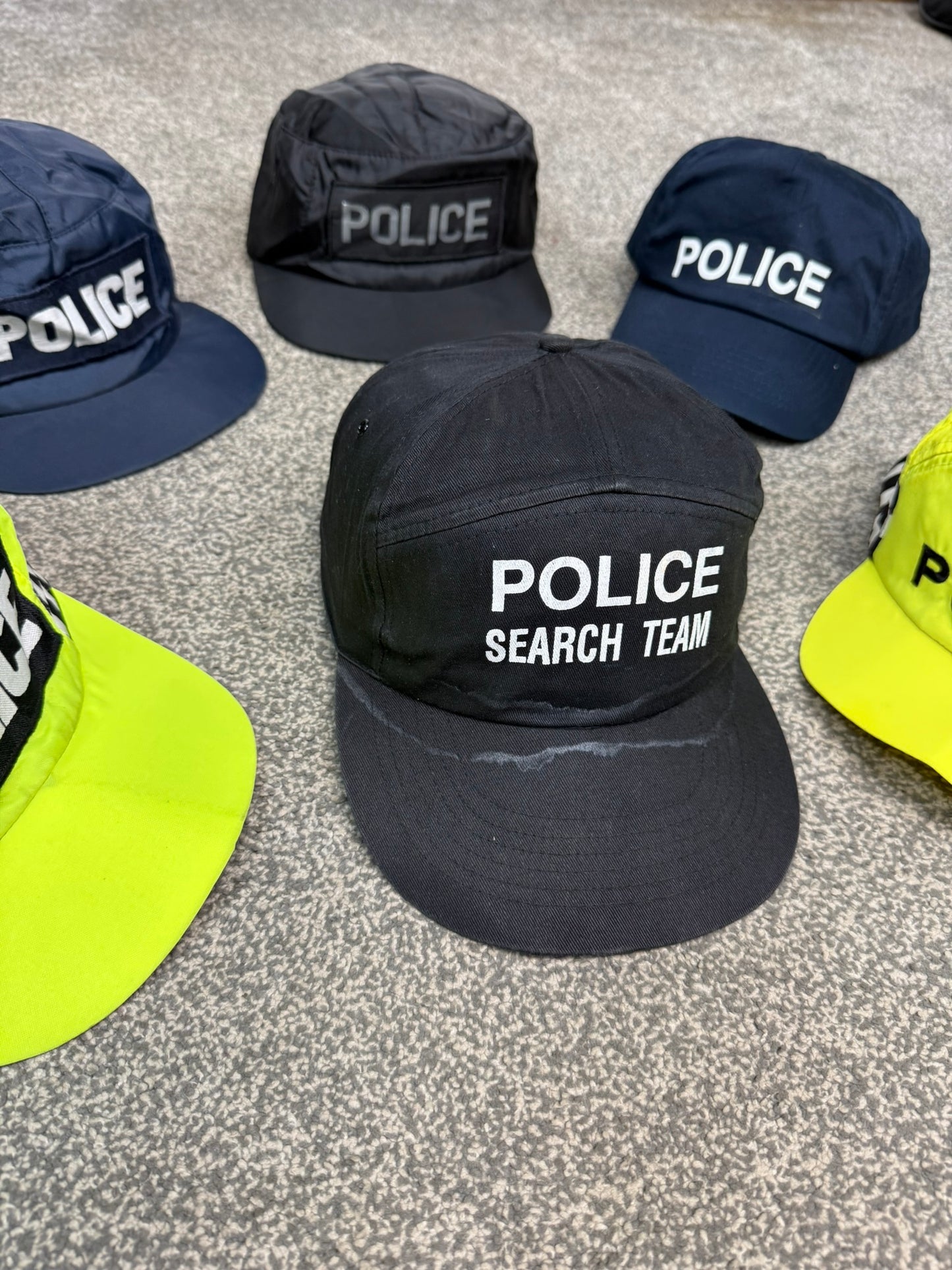 6x Ex Police Baseball Cap Job Lot Collectors Display Film TV Uniform